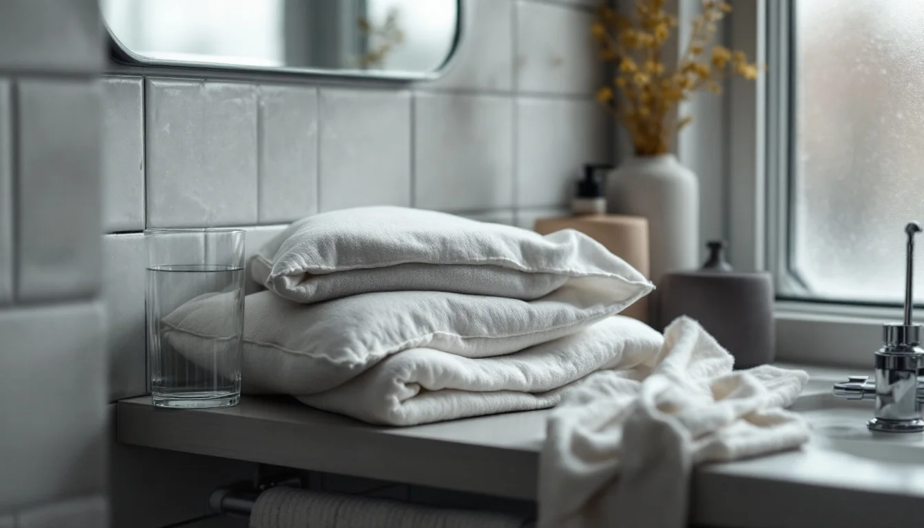 Fat Dissolving Injections Brentford - Editorial still life on a bathroom shelf in a London terraced home showing post- Fat Dissolving Injections Brentford - Editorial still life on a bathroom shelf in a London terraced home showing post-